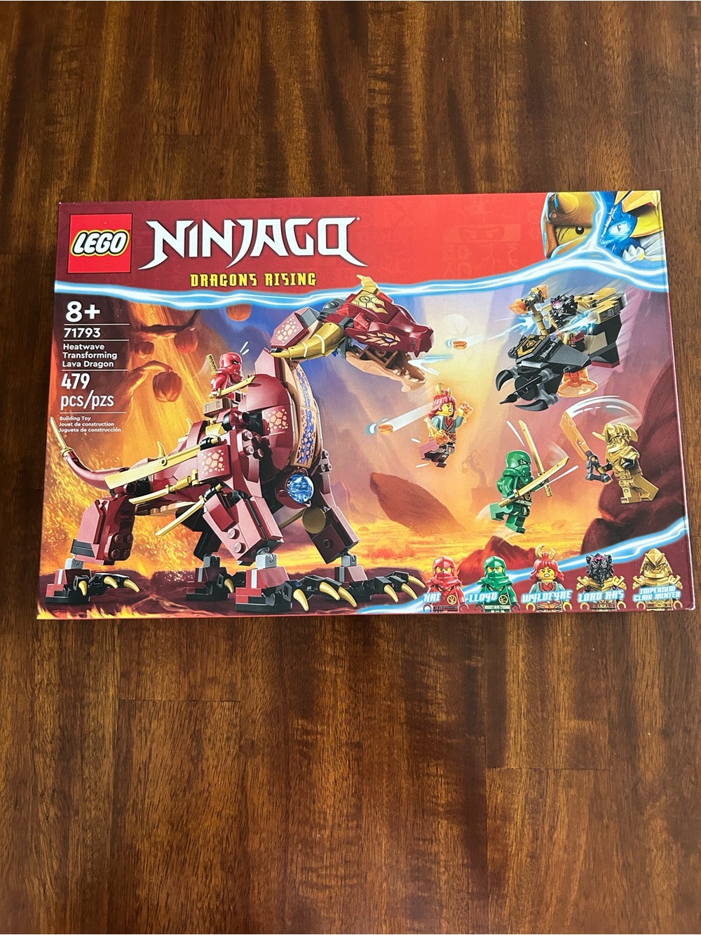 New! LEGO 71793 Ninjago Dragons Rising Heatwave Transforming Lava Dragon Retired
